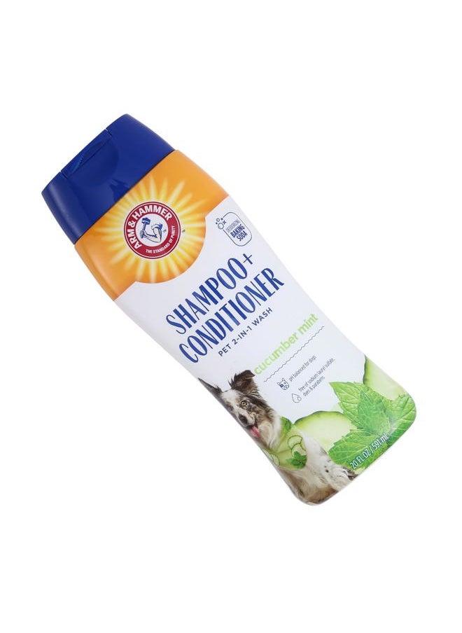 Arm & Hammer - for Pets 2-In-1 Shampoo & Conditioner for Dogs | Dog Shampoo & Conditioner in One | Cucumber Mint, 20 Ounce Bottle Dog Shampoo and Conditioner for All Dogs - Image 1