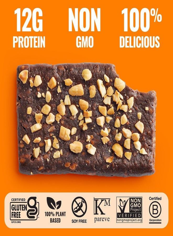 The GFB Chocolate Peanut Butter Protein Bars - Gluten Free, Plant Based, Non GMO, Sustainably Made – Ridiculously Tasty, Healthy, Vegan, Nutrition Snack Protein Bars, 2.05 oz (12 Count) - Image 4
