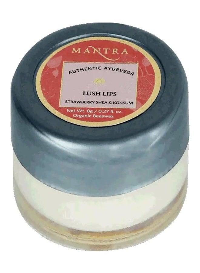 Mantra Herbal Lush Lips Strawberry Shea & Kokkum - 8 Gm | Organic Beeswax Help Treat Dark Or Discoloured Lips - Image 2