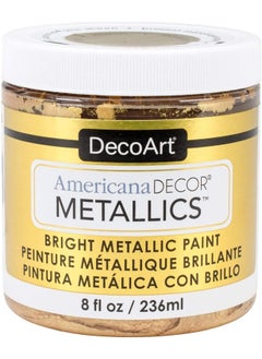 DecoArt Americana Decor Metallics 24K Gold Paint - 8oz Metallic 24K Gold Acrylic Paint - Water Based Multi Surface Paint for Arts and Crafts  Home Decor  Wall Decor  Gilding Paint & Touch Ups   E-book  - Image 3