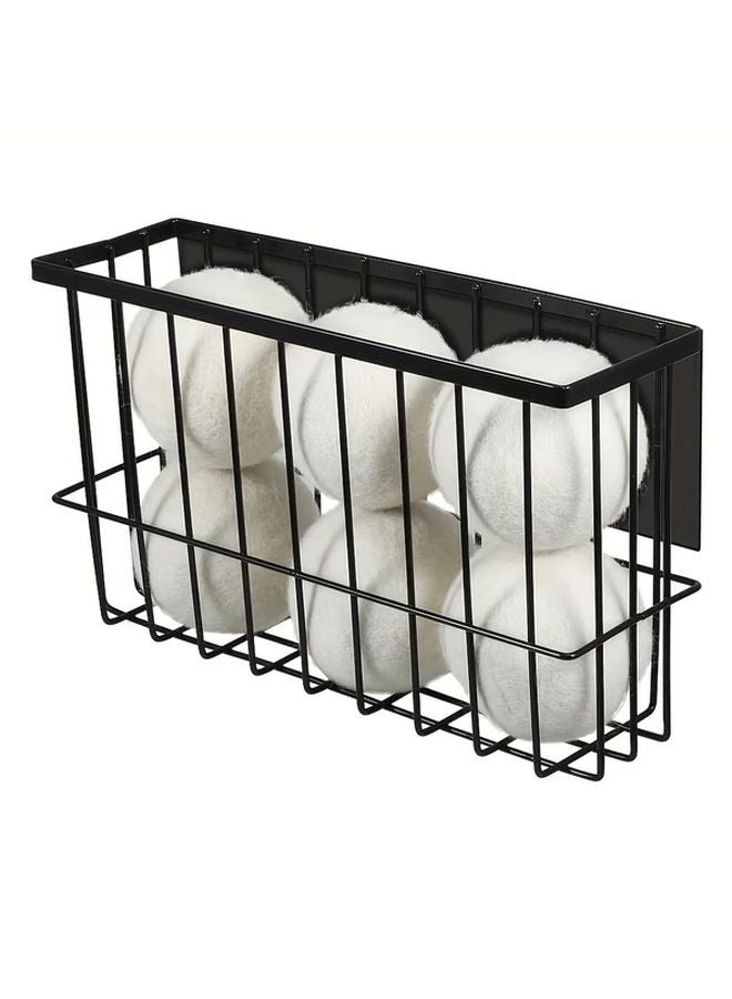 White Magnetic Dryer Ball Holder Lint Bin Container for Laundry Room Organization - Image 4