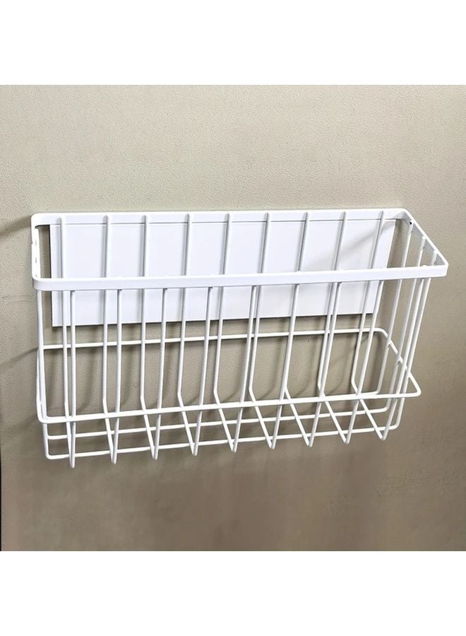 White Magnetic Dryer Ball Holder Lint Bin Container for Laundry Room Organization - Image 1