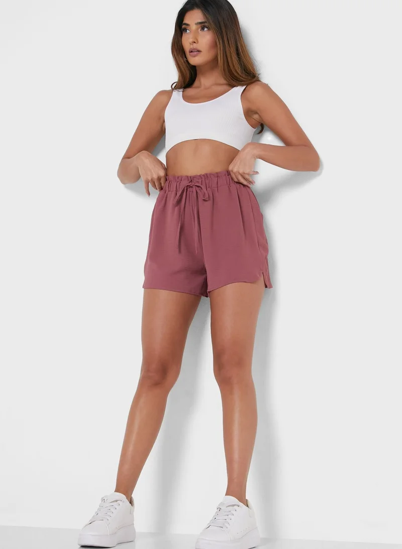 ONLY Drawstring Detail Mini Shorts