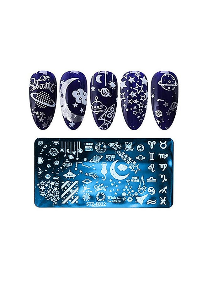 brunson Nail Plates Nail Stamp Templates Metal Manicure Stencils Nail Art Stamping Image Plates for Nail Salon DIY Decoration MEDIUM NSP STZFB12