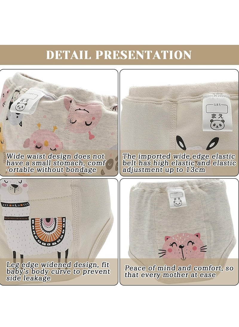 6PCS Baby Potty Training Pants Toddler Training Underwear for Boy and Girls Strong Absorbent Cotton Training Pants Breathable Potty Training Underwear Baby Washable diaper (A)  - Image 2