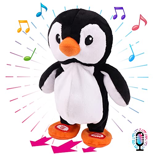 Hopearl Talking Singing Penguin Repeats What You Say Walking Electric Interactive Animated Toy Speaking Plush Buddy Gifts for Toddlers 75 - Image 1