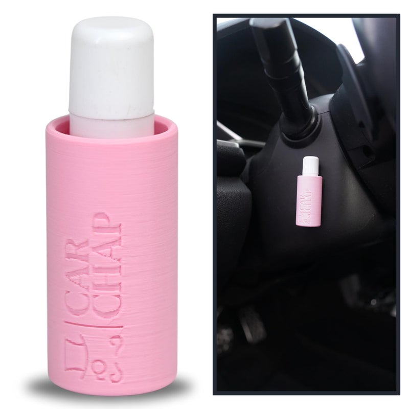Car Chap CarChap Original Car Lip Balm Holder, Lip Gloss Holder for Car, Mess Free in the Heat. Featured in Car and Driver. USA Made, Patent Pending. Interior Car Accessories for Women and Men [PINK] - Image 1