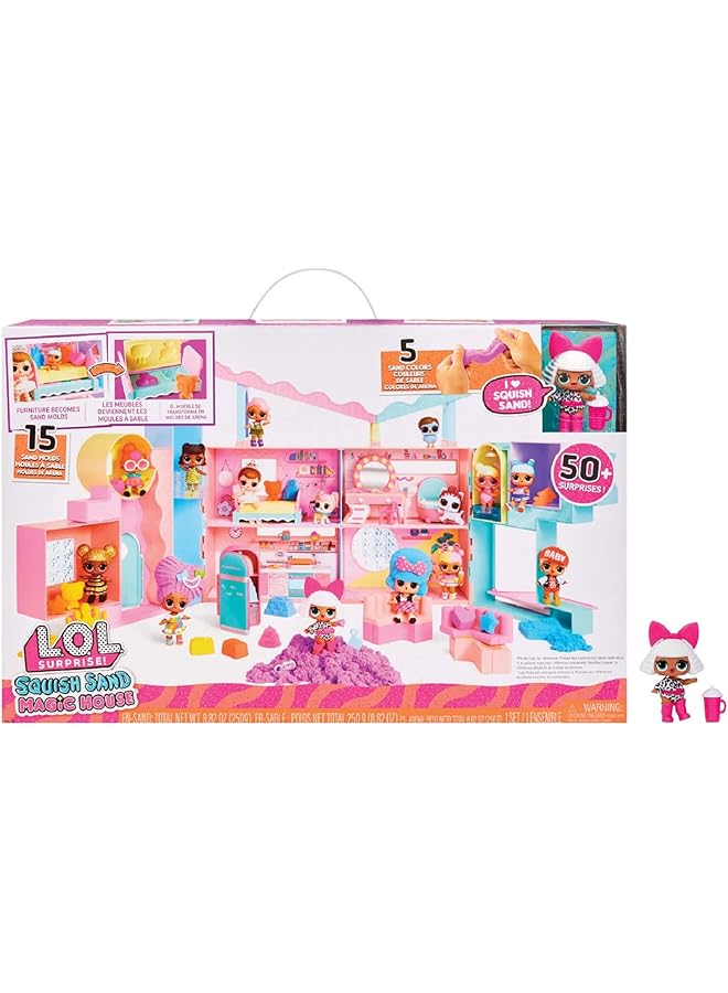 L.O.L. SURPRISE! Squish Sand Magic House With Tot Playset With Collectible Doll Squish Sand S Accessories Girls Gift Age 4 Plus - Image 1