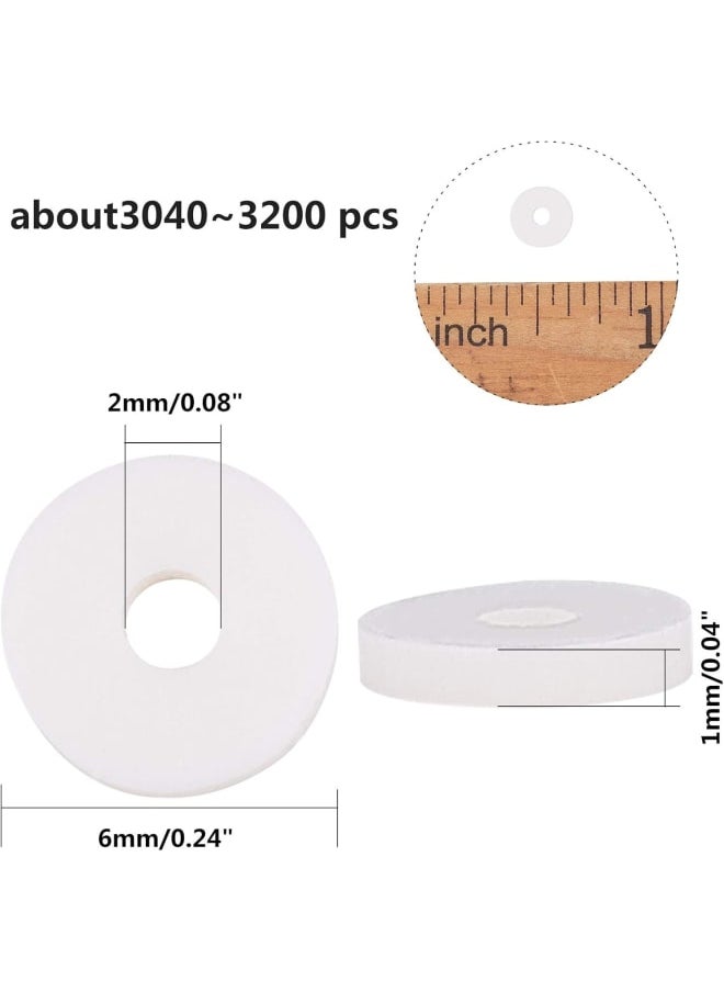 Generic - Specification:Quantity: 3000 pcs/set.Color: white. Material: Polymer ClaySize: Disc Beads: 6mm in diameter, 1mm thick, hole: 2mm; about 3040~3200pcs/box; Container: 7.2x8cm; city: 250ml, 1pc; Mat: 66x30mm, 1pc. Specification:Learn simple and exciting techniques to make jewelry just like you see in department stores, affordable way for DIY to get great style. Elite logo plastic box set is included, also help you easy to store the small tiny items. Customer support: If you have any problem with our product, you can click on the "Seller Contact" button in your Amazon account to send us an email. we will be happy to help you and we will reply as soon as possible. - Image 1