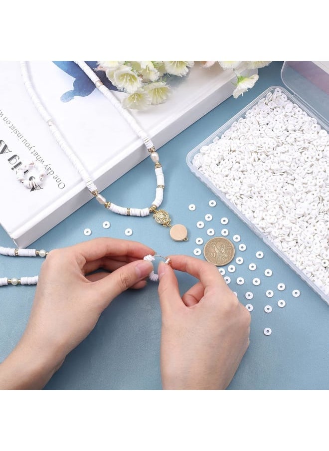 Generic - Specification:Quantity: 3000 pcs/set.Color: white. Material: Polymer ClaySize: Disc Beads: 6mm in diameter, 1mm thick, hole: 2mm; about 3040~3200pcs/box; Container: 7.2x8cm; city: 250ml, 1pc; Mat: 66x30mm, 1pc. Specification:Learn simple and exciting techniques to make jewelry just like you see in department stores, affordable way for DIY to get great style. Elite logo plastic box set is included, also help you easy to store the small tiny items. Customer support: If you have any problem with our product, you can click on the "Seller Contact" button in your Amazon account to send us an email. we will be happy to help you and we will reply as soon as possible. - Image 1