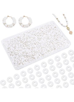 Specification:Quantity: 3000 pcs/set.Color: white. Material: Polymer ClaySize: Disc Beads: 6mm in diameter, 1mm thick, hole: 2mm; about 3040~3200pcs/box; Container: 7.2x8cm; city: 250ml, 1pc; Mat: 66x30mm, 1pc. Specification:Learn simple and exciting techniques to make jewelry just like you see in department stores, affordable way for DIY to get great style. Elite logo plastic box set is included, also help you easy to store the small tiny items. Customer support: If you have any problem with our product, you can click on the "Seller Contact" button in your Amazon account to send us an email. we will be happy to help you and we will reply as soon as possible.