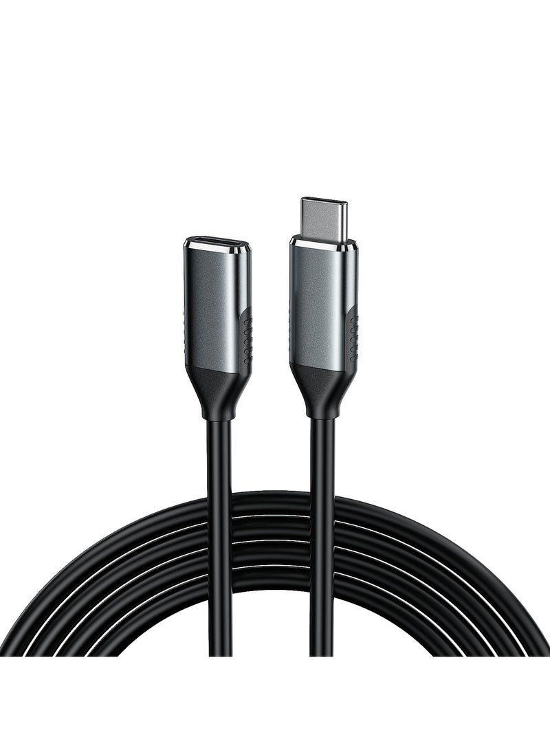 Plextone Plextone DC1 Type-C to Type-C Extension Cable, Extender Cable Supports up to 240W, 10Gbps Transfer Speed, 40cm Length, Black 