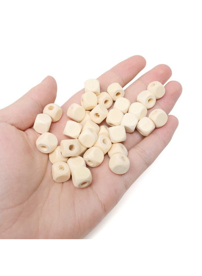 يوتون 300 قطعة 10 مم خرز خشبي فارغ غير مكتمل خرز خشبي مكعب خرز فاصل خرز فضفاض لصنع المجوهرات وإكسسوارات الحرف اليدوية - Image 3