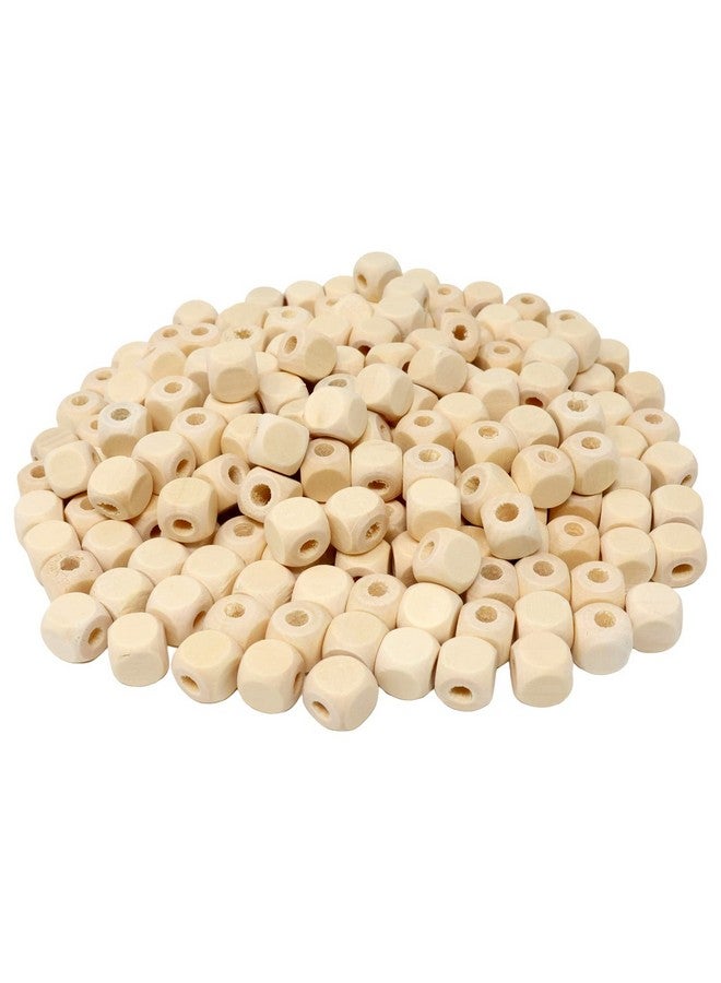 يوتون 300 قطعة 10 مم خرز خشبي فارغ غير مكتمل خرز خشبي مكعب خرز فاصل خرز فضفاض لصنع المجوهرات وإكسسوارات الحرف اليدوية - Image 1