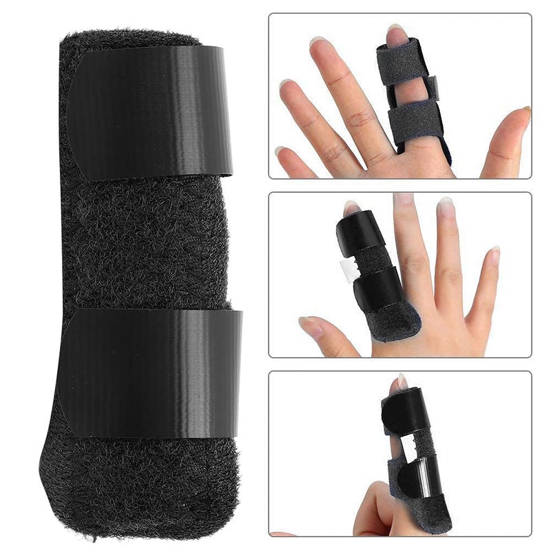 comfrt Finger Splint, Finger Brace Finger Adjustable Fixation Brace Trigger Finger Relief Corrector Support(Black) - Image 2