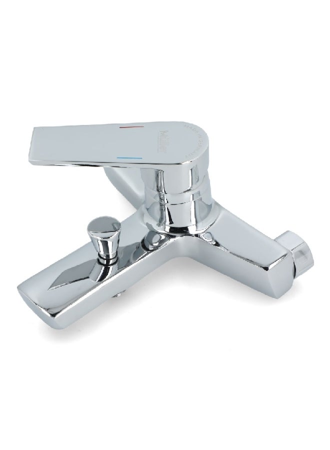 Muller Metro Elegant Design Wall Mount Bath Mixer Chrome 11 x 22 x 26 cm MU-8202 - Image 1