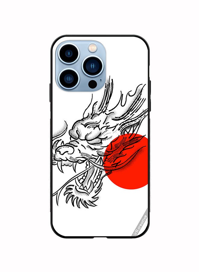 VR CREATIVE Protective Case Cover For Apple iPhone 14 Pro Max Red Dragon Design Multicolour - Image 1