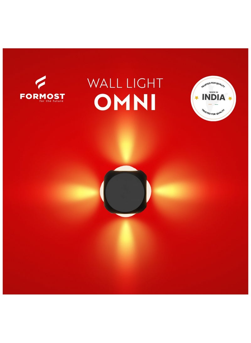 FORMOST FORMOST LED Wall Light Four Way for Decoration | Exterior Oval Shape Fixture Lamp Up and Down Light for Balcony(8 W, Pack of 1)  - Image 4