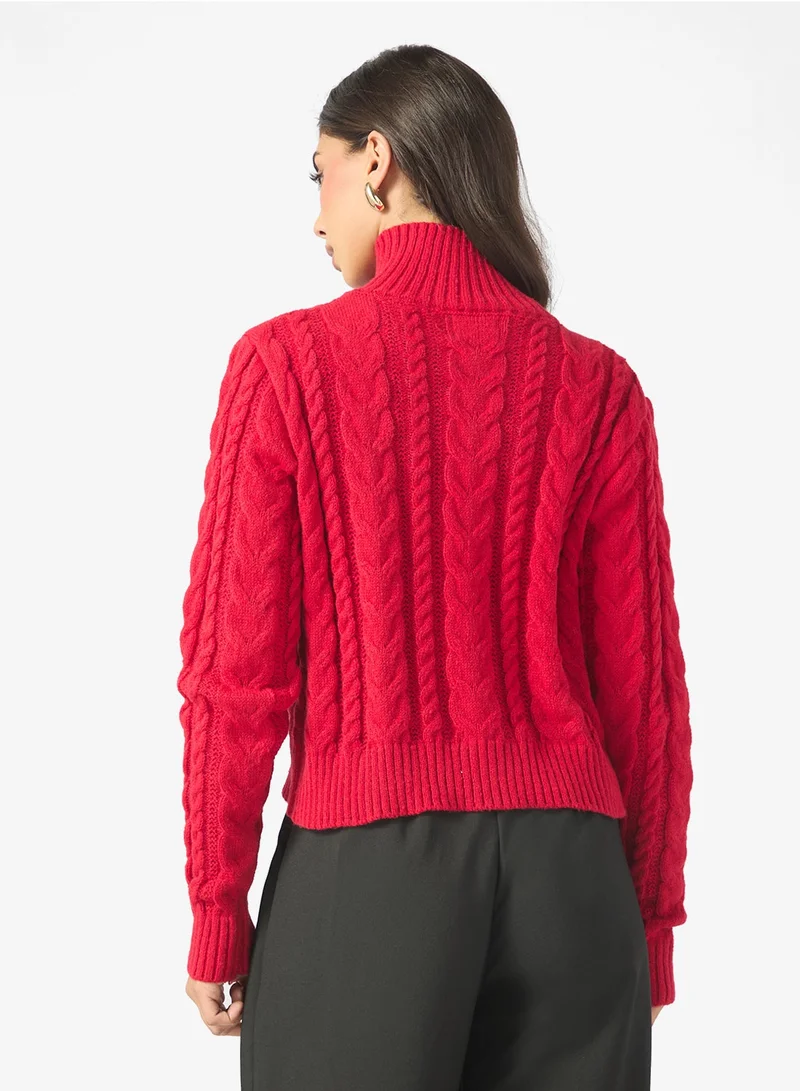 ELLA Front Zip Through Cardigan