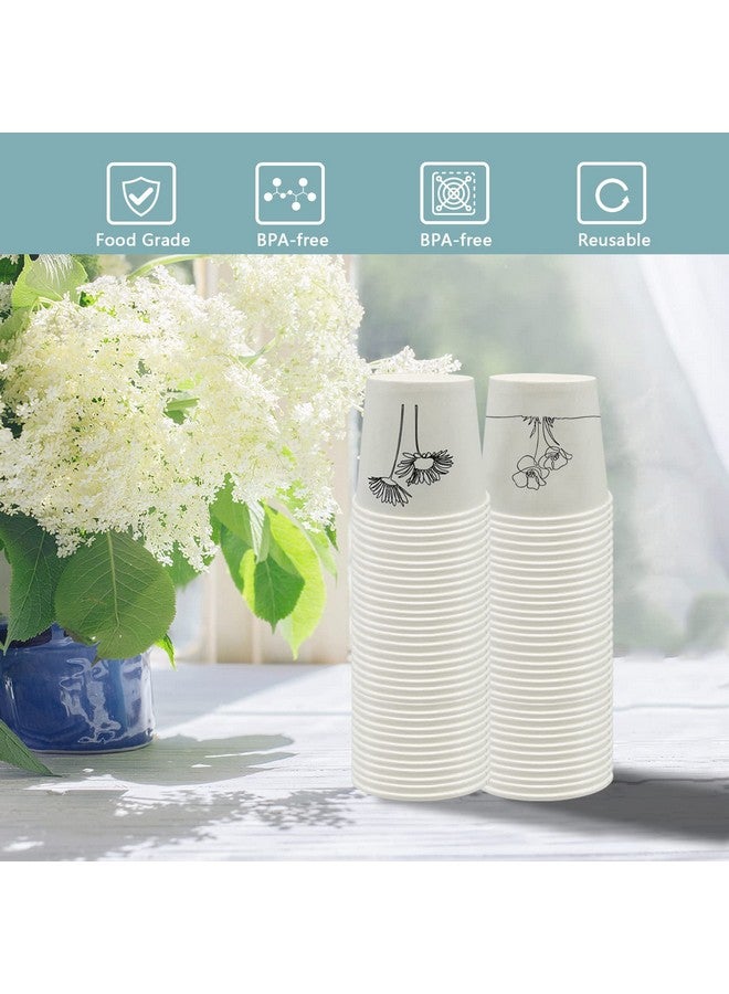 Rainmae Rainmae 400 Pack 3oz Small Paper Cups, Premium Paper Disposable Cups, Small Bathroom Mouthwash Cups, Cold Beverage Drinking Cup for Party,Picnic, Travel and Event (Floral)  - Image 4