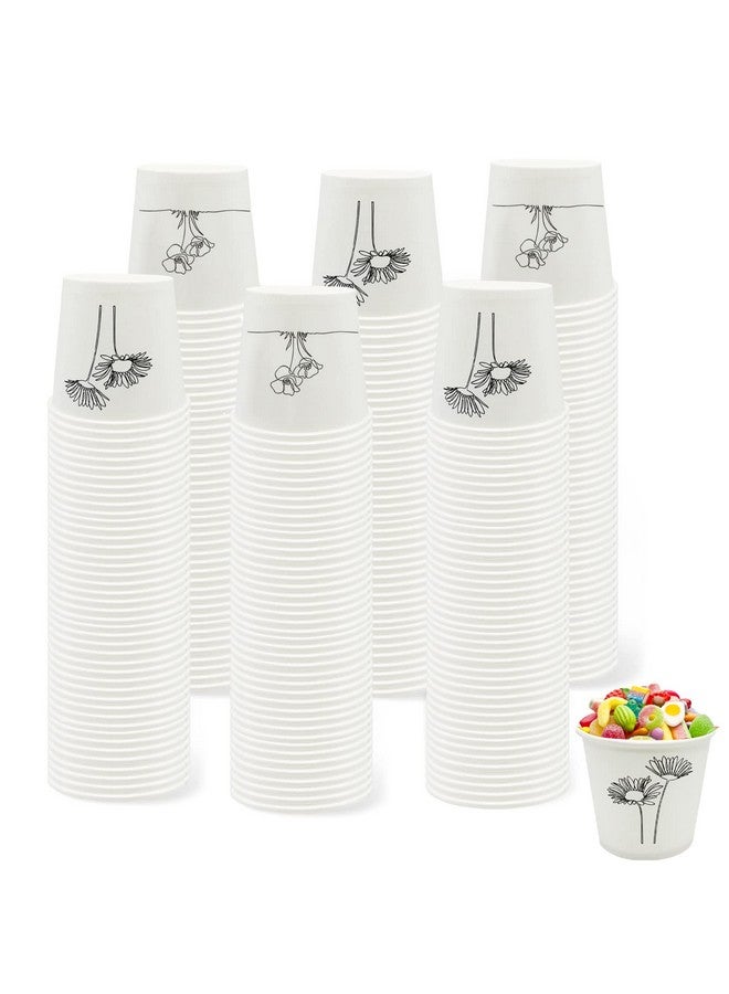 Rainmae Rainmae 400 Pack 3oz Small Paper Cups, Premium Paper Disposable Cups, Small Bathroom Mouthwash Cups, Cold Beverage Drinking Cup for Party,Picnic, Travel and Event (Floral)  - Image 1