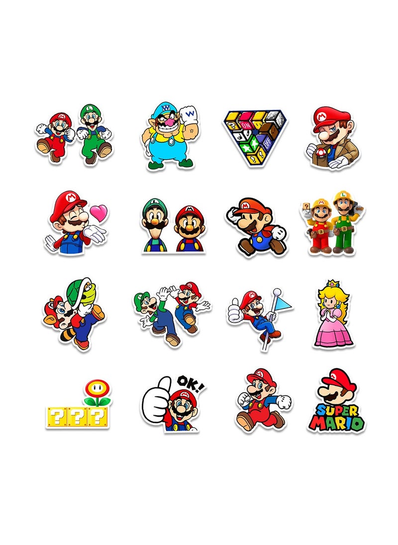 Generic - 50-Piece Super Mario Bros Stickers Games Cartoon Graffiti Vinyl Stickers for Laptop  Waterproof Decal - Image 1