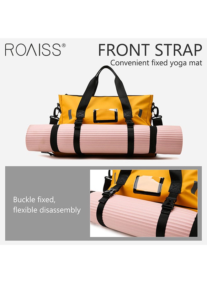 roaiss - Large Capacity Travel Fitness Bag Independent Shoe Compartment Dry Wet Separation Sports Bag Adjustable And Detachable Shoulder Strap Luggage Bag - Image 1