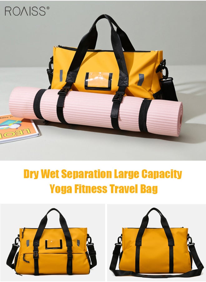 roaiss - Large Capacity Travel Fitness Bag Independent Shoe Compartment Dry Wet Separation Sports Bag Adjustable And Detachable Shoulder Strap Luggage Bag - Image 1