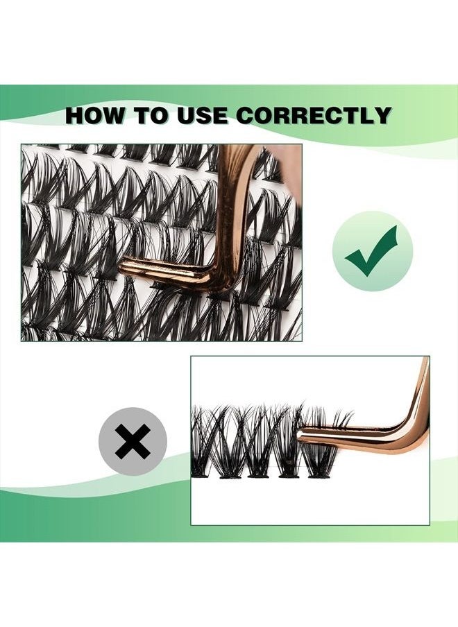 KEYYOU - Lash Clusters 300pcs Individual Lashes 50D 0.07D Curl 18mm DIY Eyelash Extension KEYYOU Large Tray Volume Soft&Natural Cluster Lashes(50D-0.07D,18） - Image 1