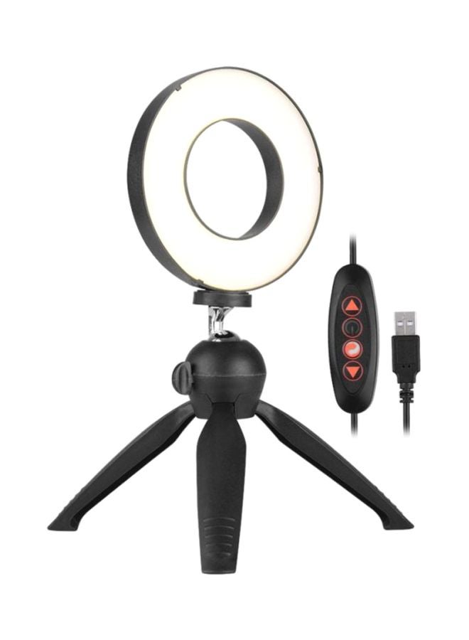 docooler LED Photography Ring Light With Tripod Stand Set Black/White/Red - Image 1
