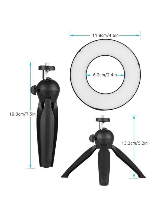 docooler LED Photography Ring Light With Tripod Stand Set Black/White/Red - Image 2