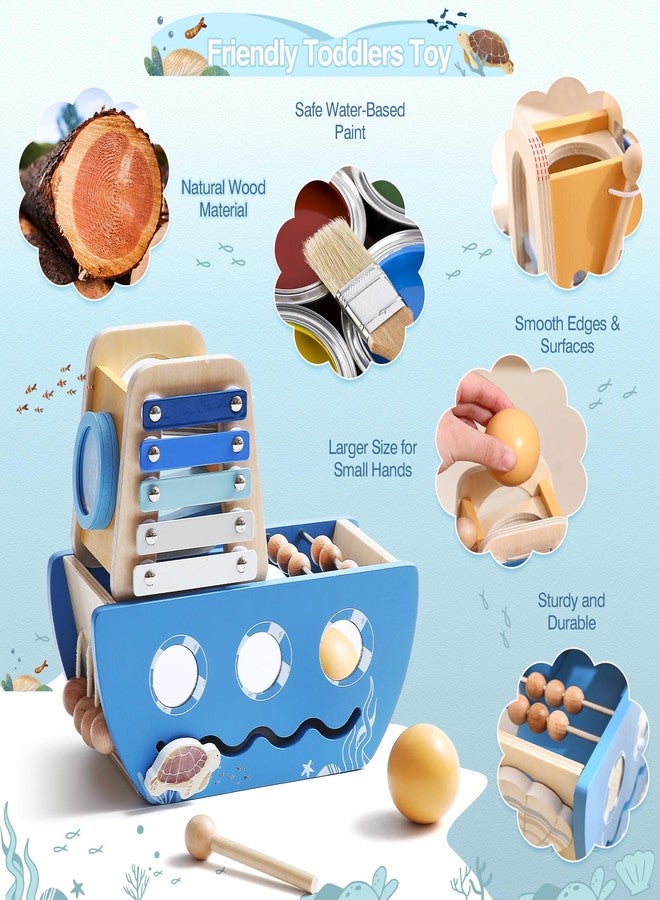 let's make Wooden Activity Cube 8-in-1 Montessori Toys Includes Object Permanent Box Early Learning Activity Cube Montessori Sensory Toys for Toddler Baby First Birthday Gifts - Image 4