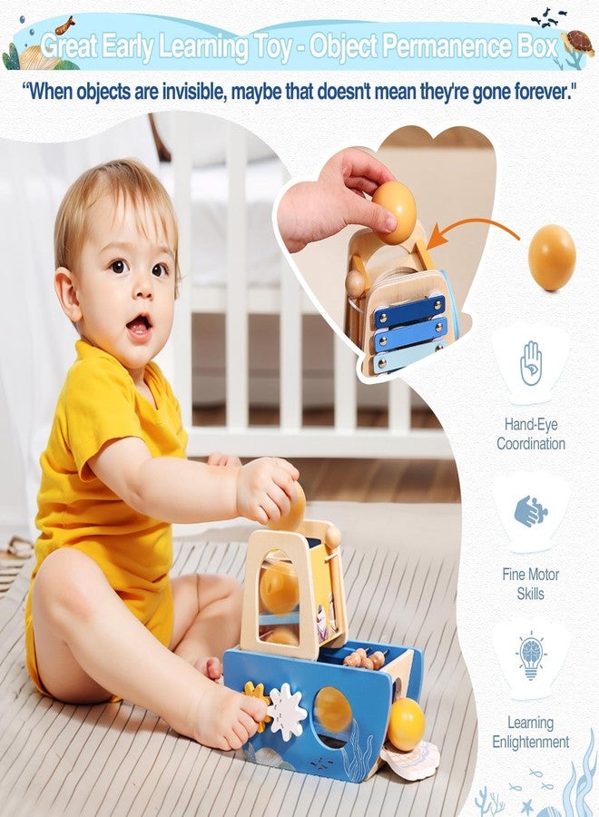 let's make Wooden Activity Cube 8-in-1 Montessori Toys Includes Object Permanent Box Early Learning Activity Cube Montessori Sensory Toys for Toddler Baby First Birthday Gifts - Image 3