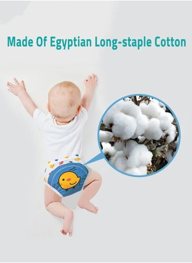 MIXDE 2 Piece Potty Training Underwear, 6 Layers Breathable Cotton Absorbent Trainer Pants for Toddler Baby Boys Girls Waterproof  - Image 2