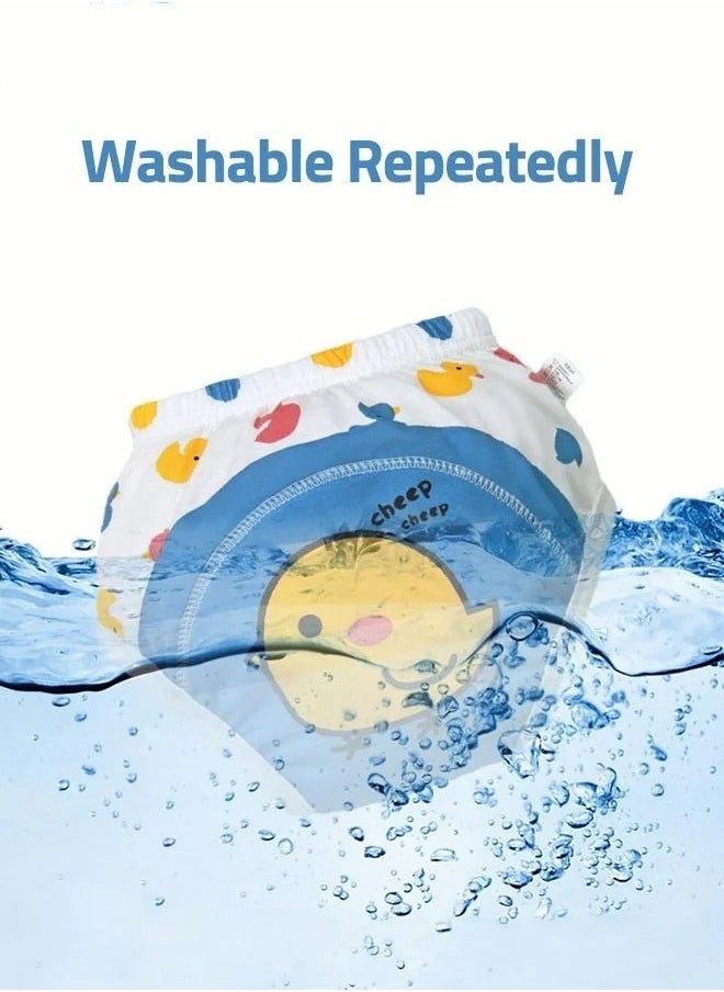 MIXDE 2 Piece Potty Training Underwear, 6 Layers Breathable Cotton Absorbent Trainer Pants for Toddler Baby Boys Girls Waterproof  - Image 3