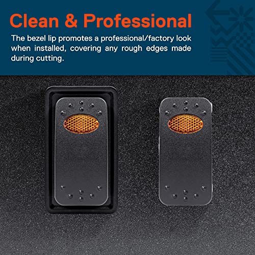 ONLINE LED STORE True Mods 1-Slot Rocker Switch Panel Housing Kit [Industry Standard Fit] [Heavy Duty] [Professional Look] Automotive Mount Rocker Switch Holder - Image 2