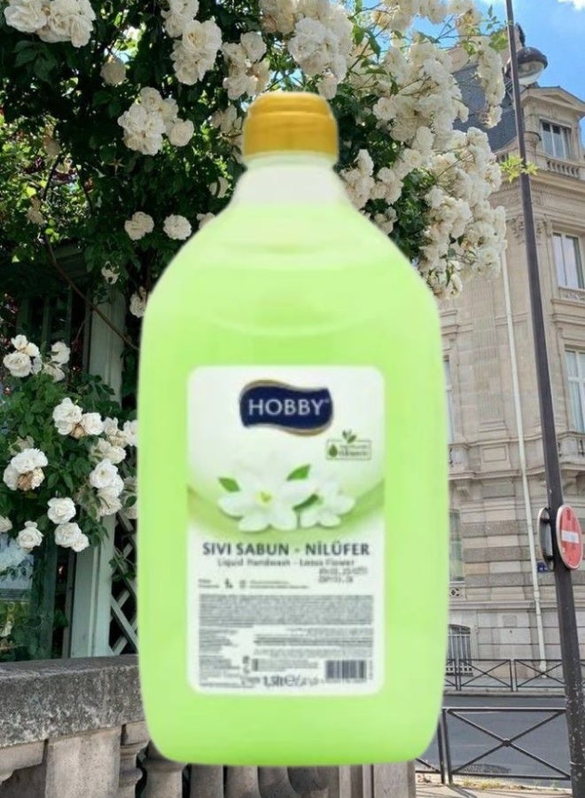 هوبي 3 قطع غسول اليدين السائل برائحة زهرة اللوتس 1.5 لتر - Image 2