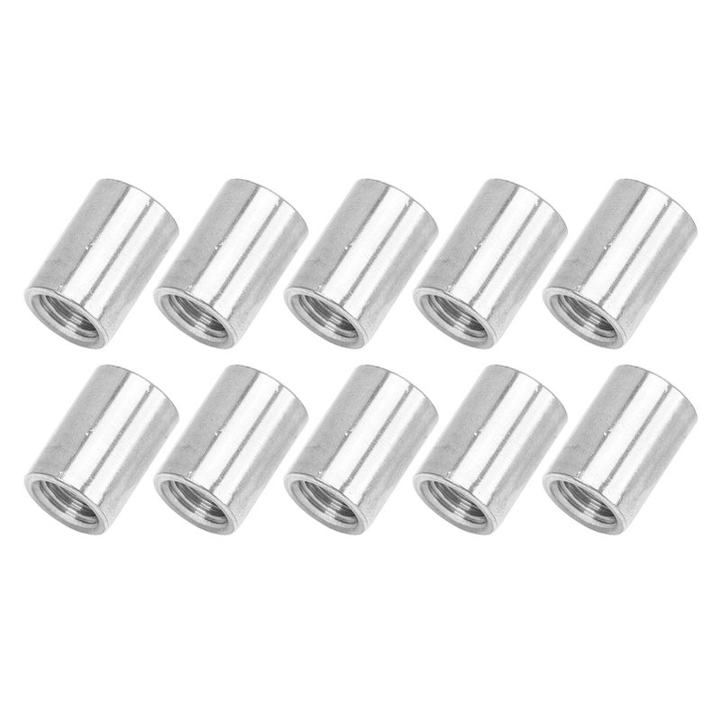 10Pcs Coupling Nut Round Rod Connector 304 Stainless Steel Female Thread M12x1.75 16 L35mm - Image 4