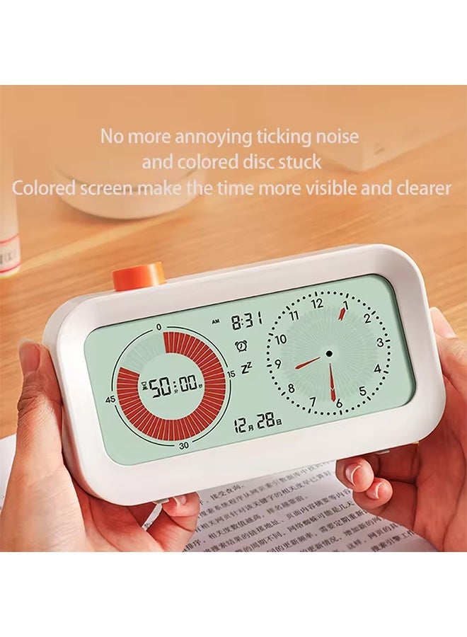 Digital Productivity Visual Timer Count Up/Down Function Alarm Calendar Display Clock Snooze Setting Time Management Tool - Image 2