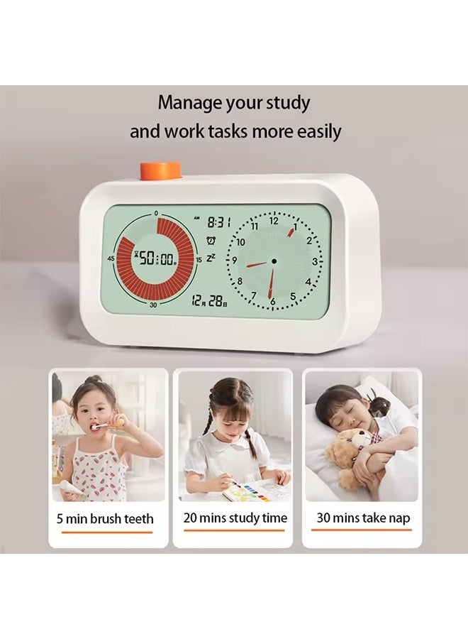 Digital Productivity Visual Timer Count Up/Down Function Alarm Calendar Display Clock Snooze Setting Time Management Tool - Image 3