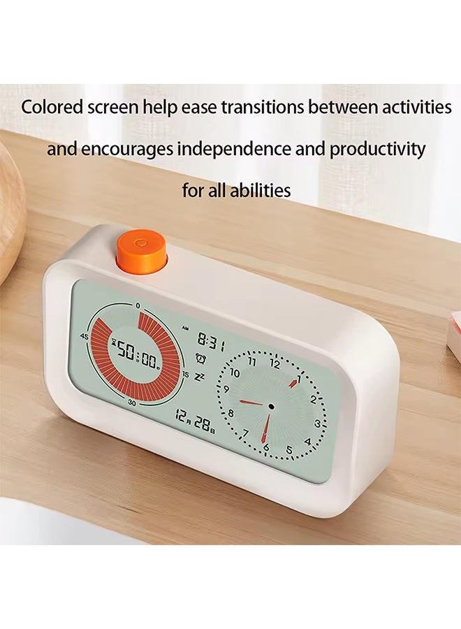 Digital Productivity Visual Timer Count Up/Down Function Alarm Calendar Display Clock Snooze Setting Time Management Tool - Image 4