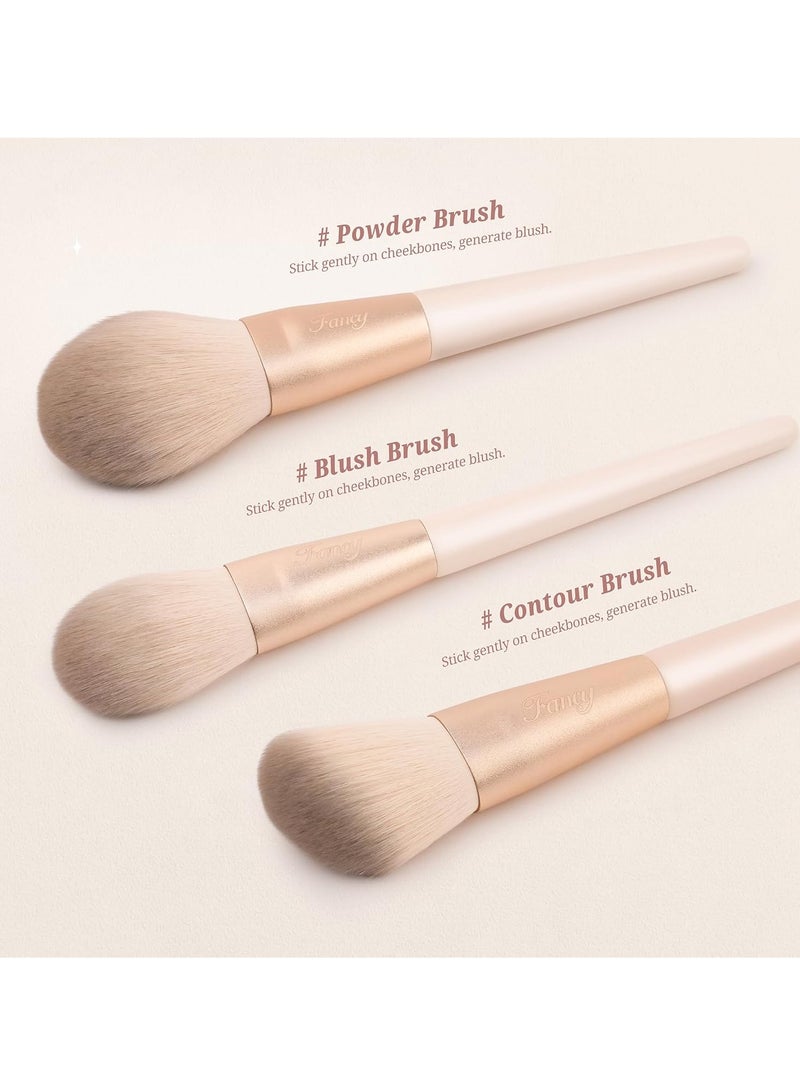 Fancy Dream Star Ultra-Thin Precision Makeup Brush Everyday Essentials Multi Use Brush Set(Pack Of 9 With Box) - Image 2