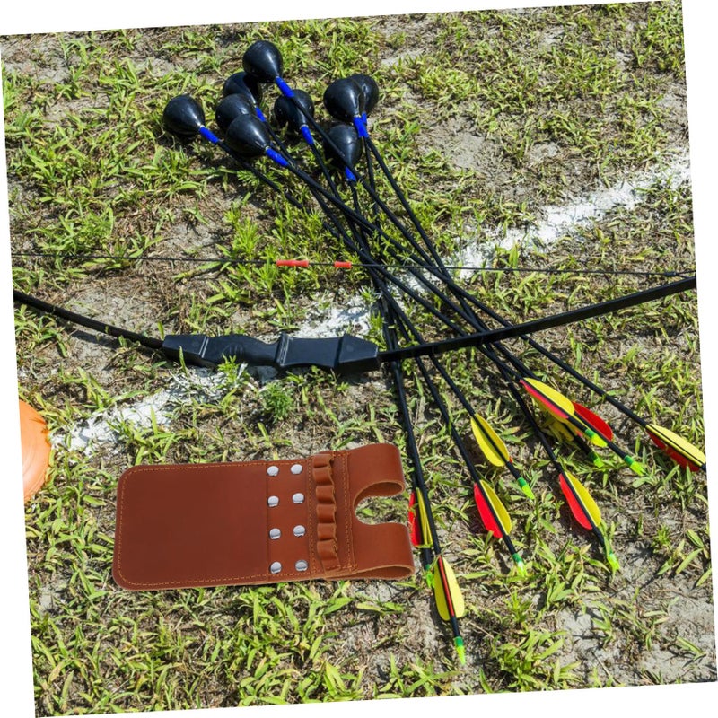 Leather Arrow Holder Bag Detachable Waist Pouch Compact Washable for Hunting Outdoor - Image 5