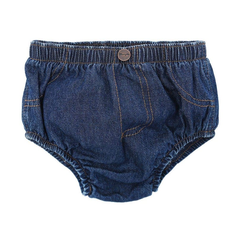 Wrangler baby boys Diaper Cover Shorts, Washed Indigo, 3 Months US
