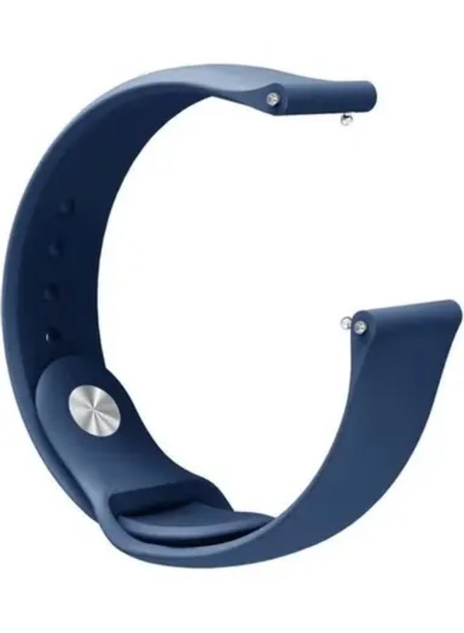 Soft Silicon 20mm Strap Compatible with Samsung Galaxy Watch 3 41m,Galaxy 42mm,Active,Active 2/AmazeFit BIP,Lite,GTS,GTR(42mm)/RealMe Classic,& Watches with 20mm Lugs-Navy Blue
