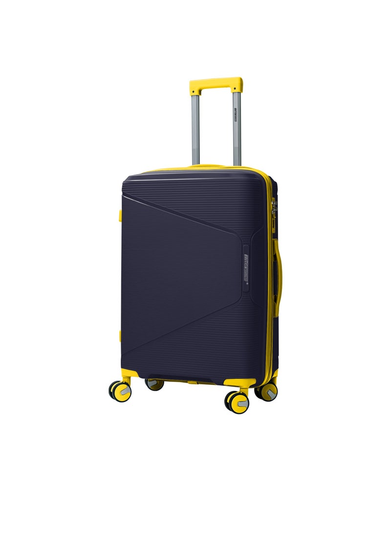 BRITISH TOURISTER - 3-Piece Hardshell Polypropelene Spinner Luggage Set (Small, Medium, Large) - Dark Blue - Image 1