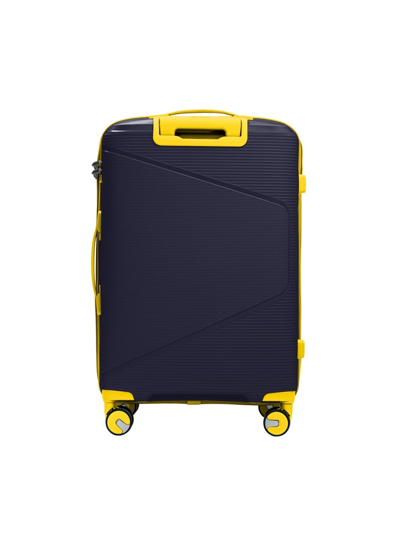 BRITISH TOURISTER - 3-Piece Hardshell Polypropelene Spinner Luggage Set (Small, Medium, Large) - Dark Blue - Image 1