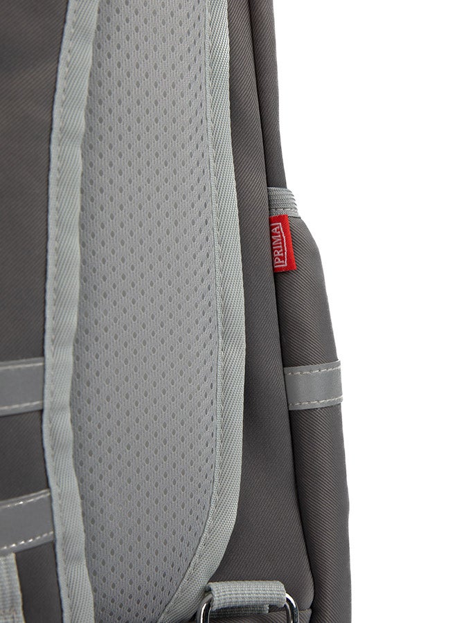 بريما حقيبة مدرسية للطلاب بعجلات 20 إنش مع 4 عجلات قابلة للإزالة، منفذ شحن USB مدمج، مقاومة للماء، تصميم مريح للسفر والتنقل، لون رمادي - Image 4