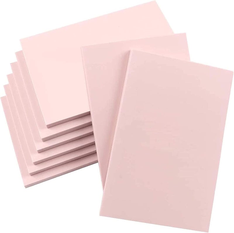 SGHUO 8 Pcs 4"x6" Pink Rubber Carving Blocks Linoleum Block Stamp Making Kit - Image 1