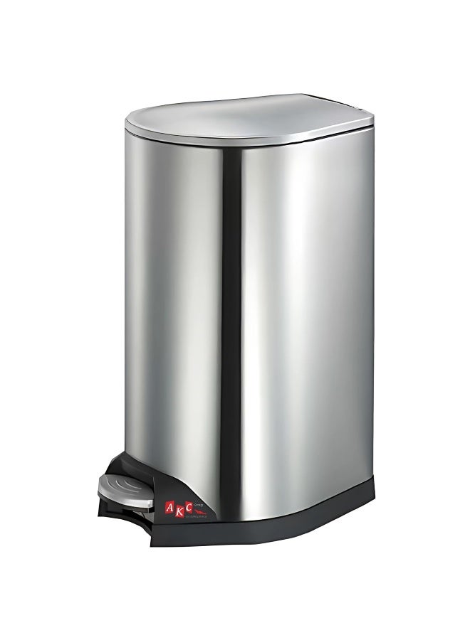 AKC 30L Pedal Stainless Steel Trash Bin - Soft Close Lid, Fingerprint-Resistant, Odor Control, Durable Step-On Waste Bin for Kitchen, Office, Bathroom & Commercial Use - Image 1